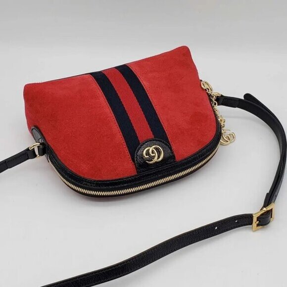 Brand New Gucci GG Ophidia GG Suede Leather Shoulder Bag 900-022522 - Picture 6 of 11